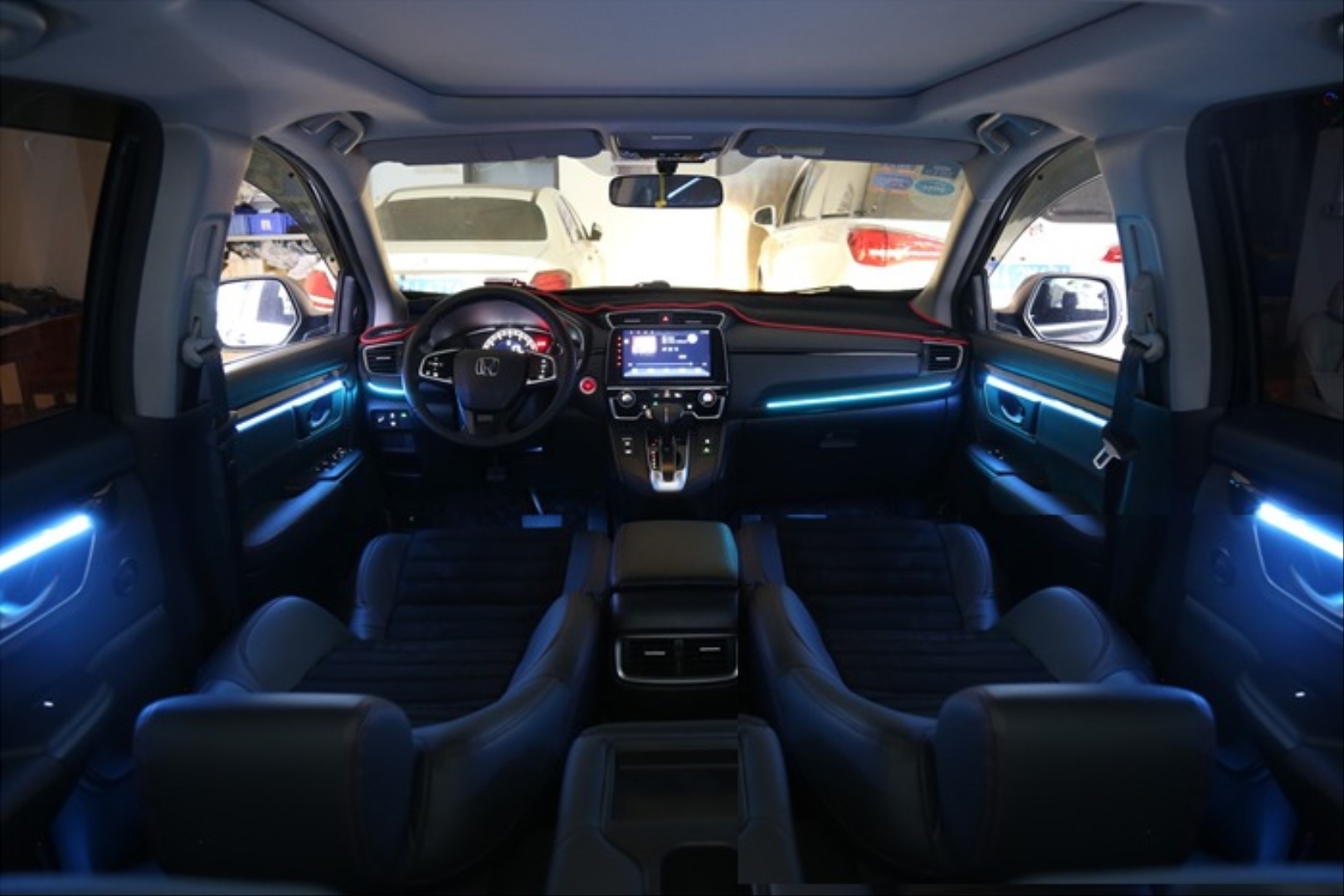 CR-V 2018+ İçin Uyumlu Ambians Aydınlatma Set - 64 Renk (Karbon Kaplama Renk) 2