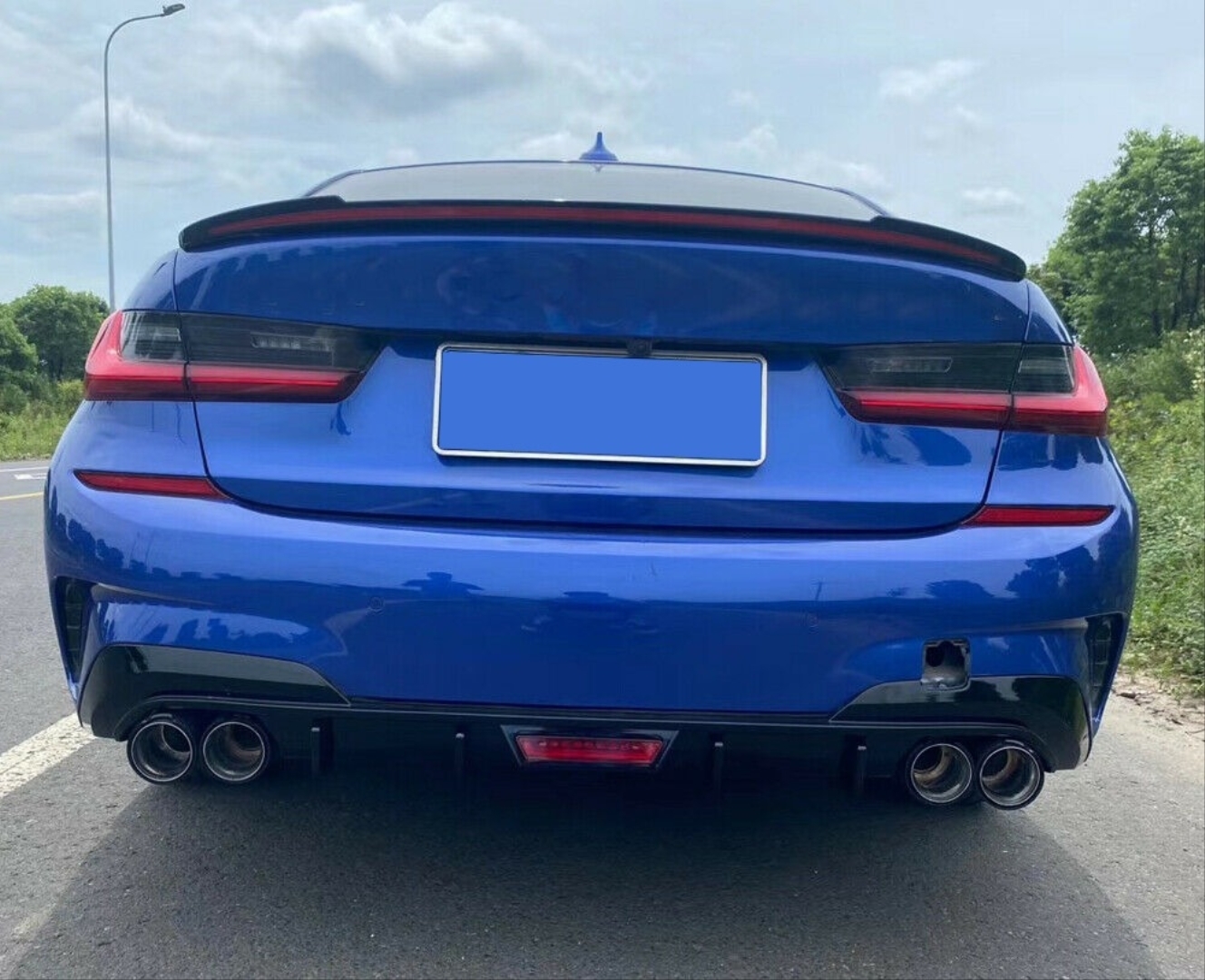 BMW 3 Serisi 2019+ G20 LED Spoiler (Piano Black) 3