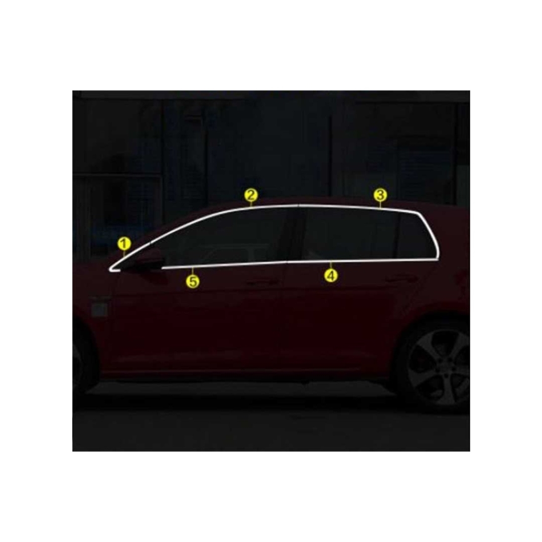 Golf 7 - 7.5 2013-2020 İçin Uyumlu Cam Çerçeve Nikelajı 4