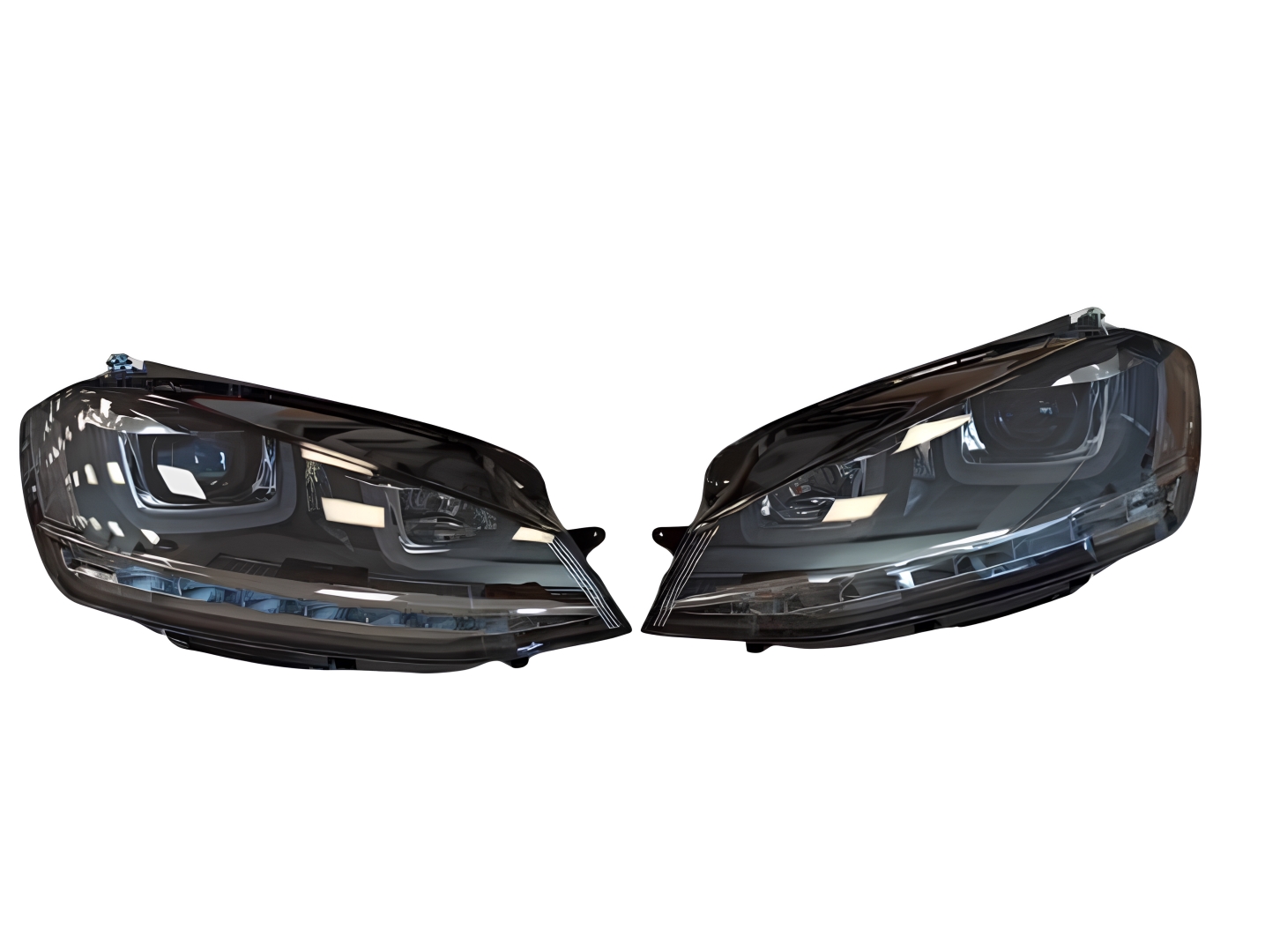 Golf 7 için Uyumlu U LED Far Silver 4