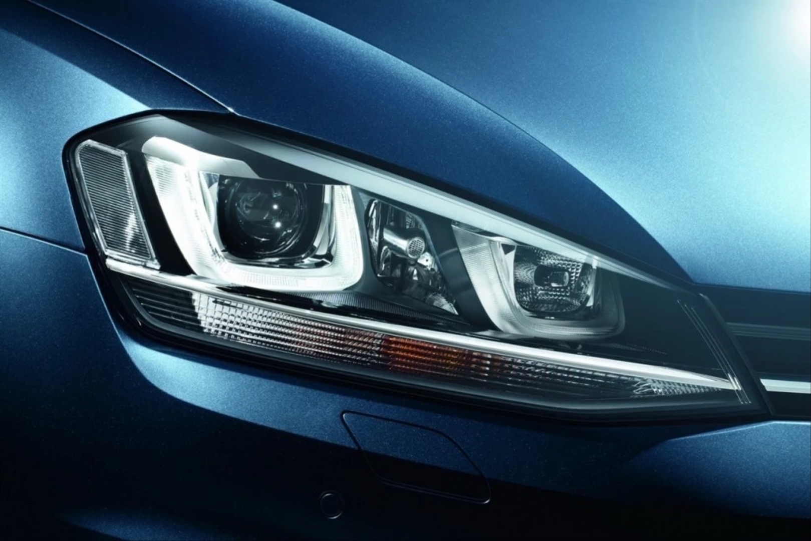Golf 7 için Uyumlu U LED Far Silver Hareketli Sinyal (Full LED-Çift U) 4