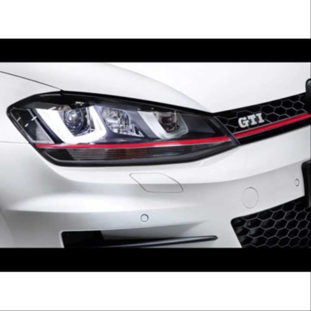 Volkswagen Golf 7 MK7 2012-2018 U LED Far GTI Kırmızı 5