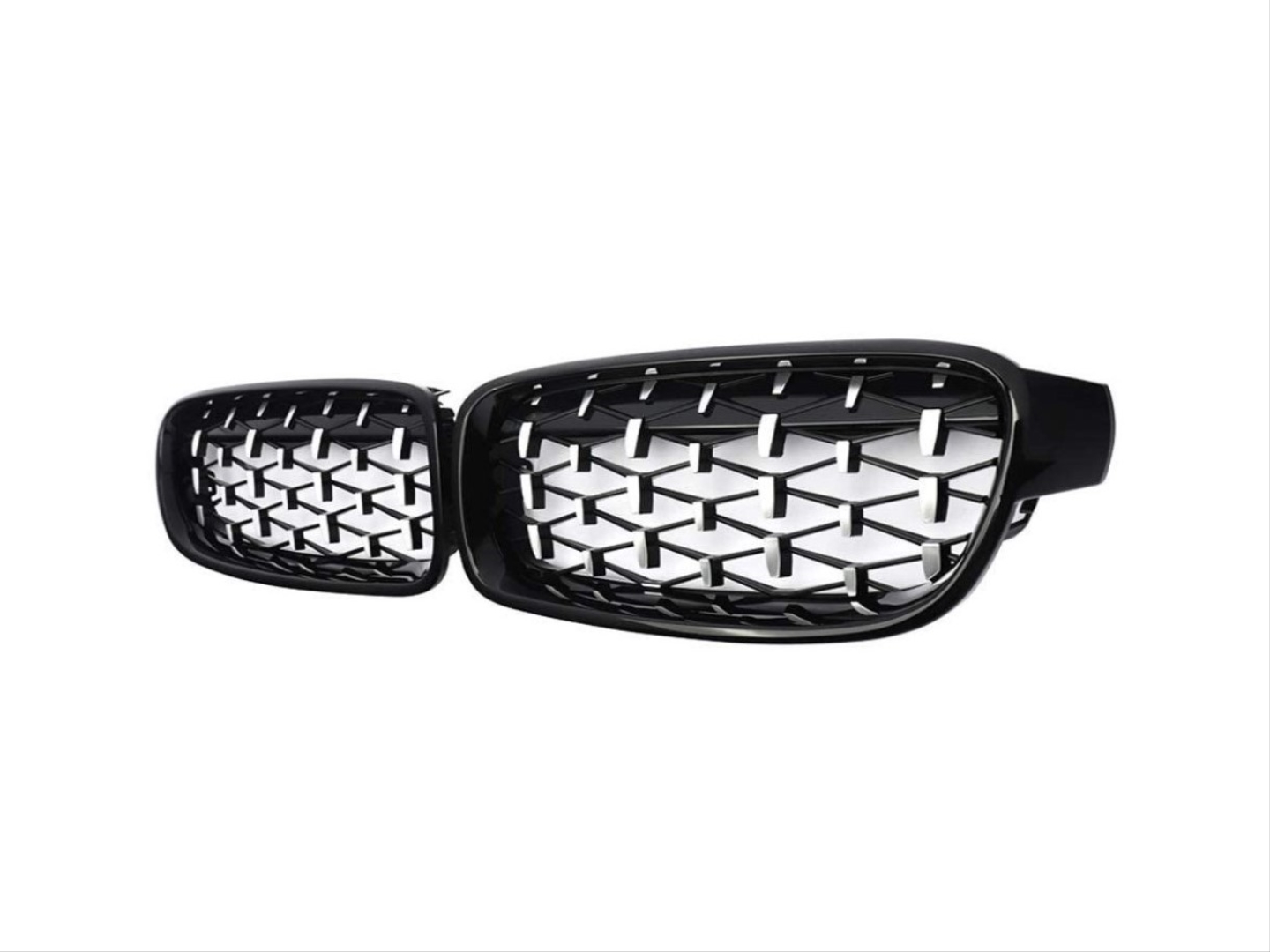 BMW 3 Serisi F30 (2012-2018) Uyumlu Diamond Panjur (Böbrek) Piano Black 3