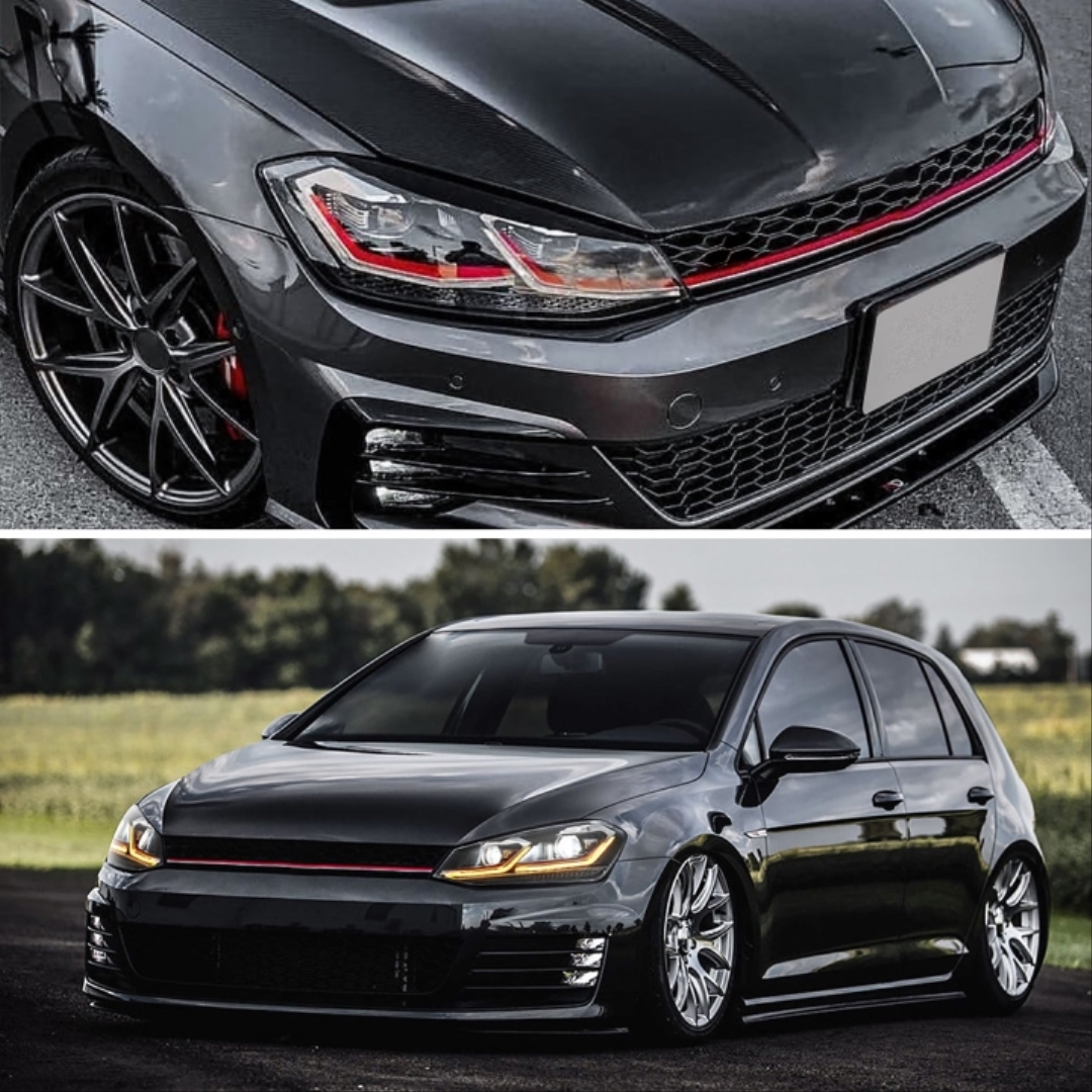 Golf 7.5 MK7.5 2018-2020 için Uyumlu J LED Far GTI Kırmızı 5