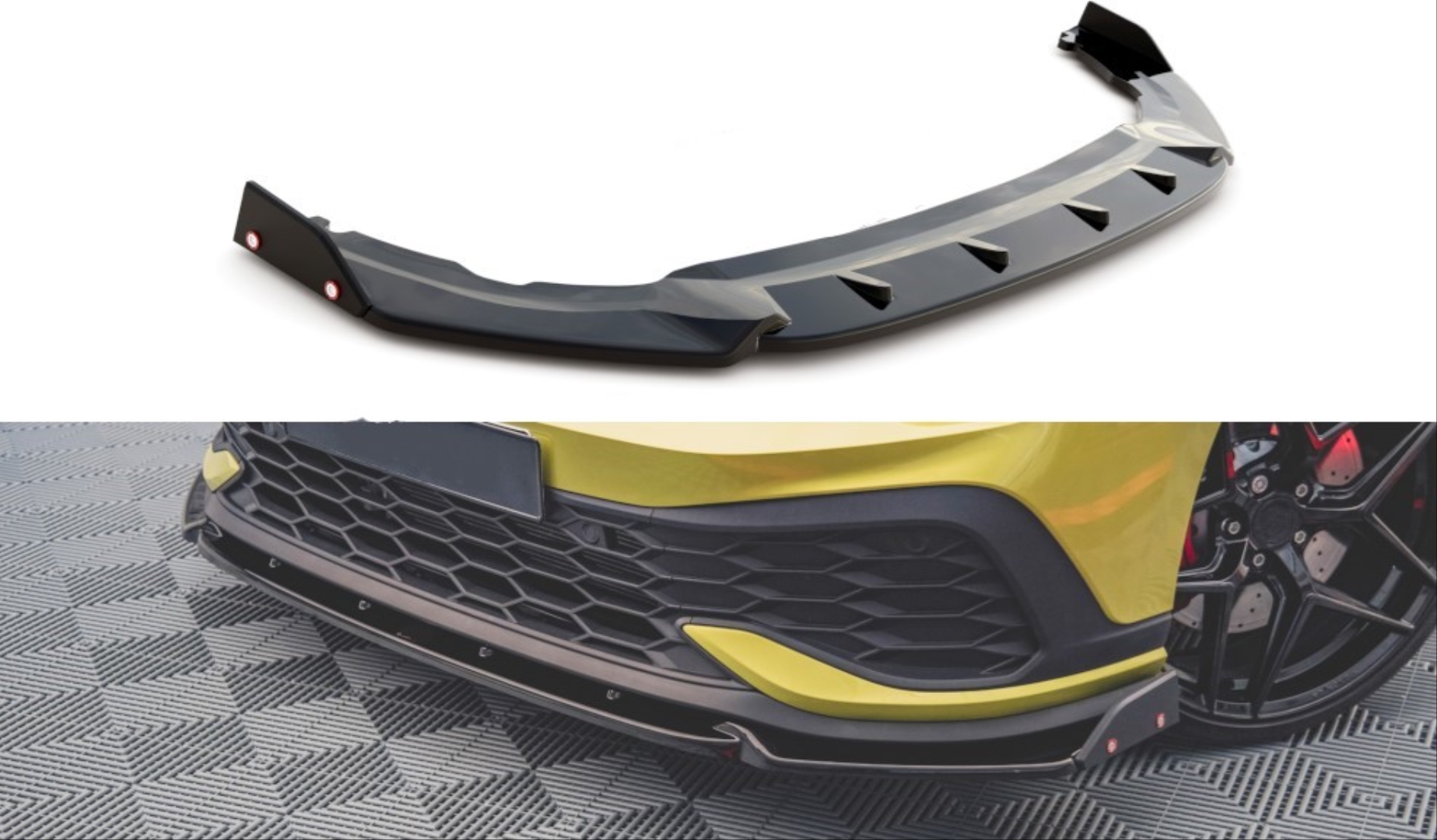 Golf 8 için Uyumlu Piano Black On Lip (Parlak Siyah) (Style-Life-Impression Tampon İçin) 4