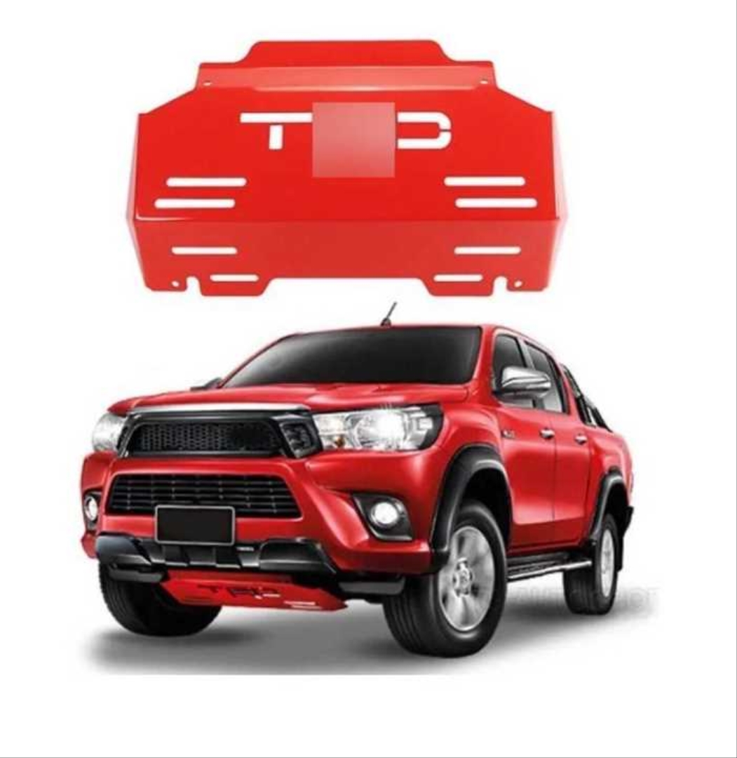 Toyota Hilux Revo 2016-2019 İçin Uyumlu TRD Tampon Alt Koruma (Kırmızı) 4
