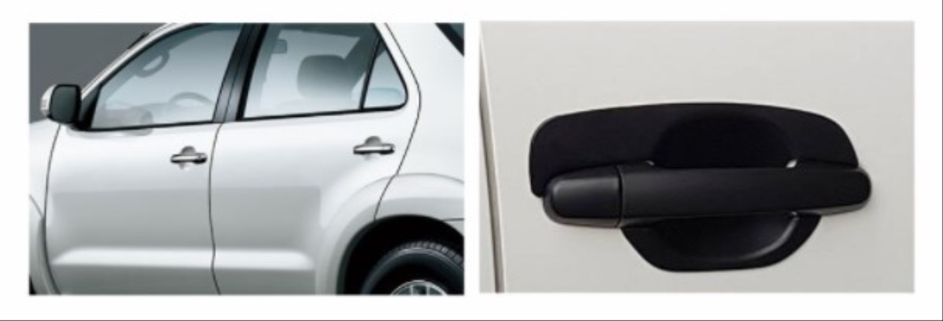 Toyota Hilux Vigo 2012-2015 İçin Uyumlu Kapı Kolu Kaplama Siyah 4