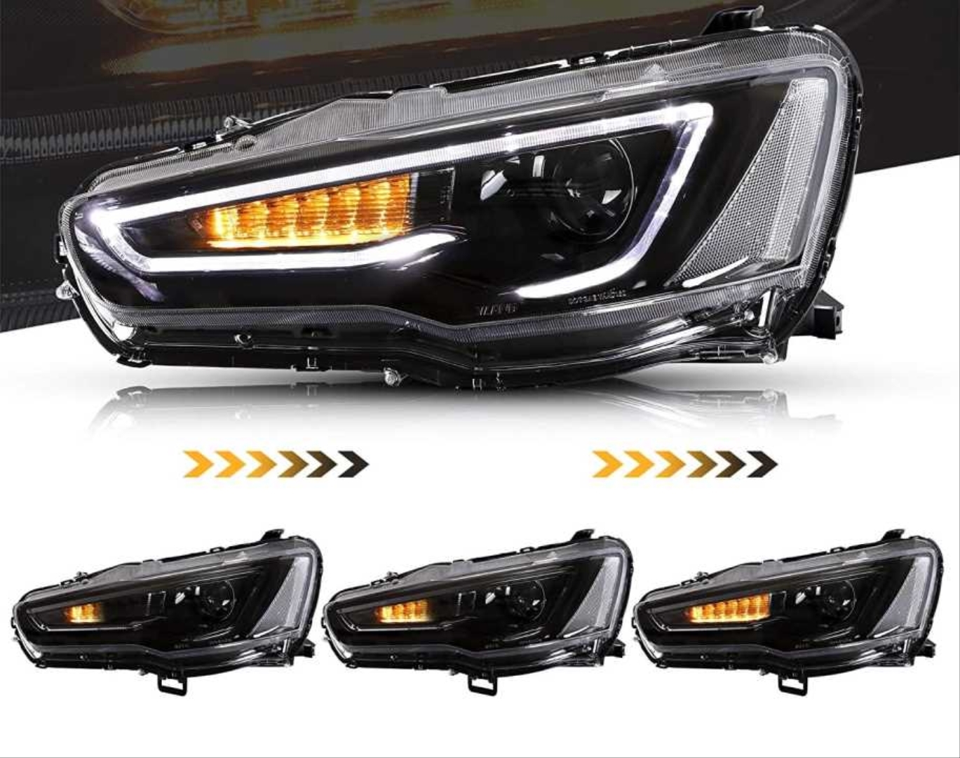 Mitsubishi Lancer için LED Far 2008+ 2