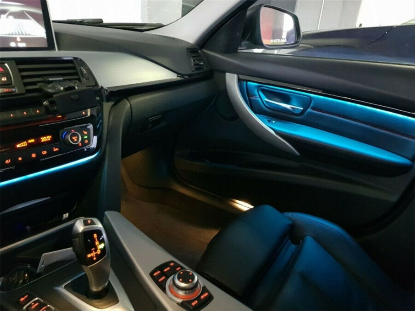 BMW 3 Serisi F30 İç Aydınlatma Ambians Seti - 8 Renk (4 Kapı - 2 Ayak Aydınlatma - 1 Konsol ve 1 Göğüslük) 3