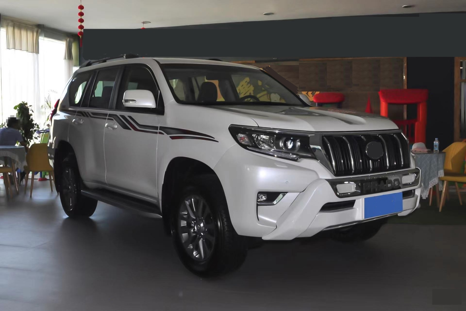 Toyota Land Cruiser Prado 2014-2017 için Facelift Body Kit (2018+ Görünüm) 2