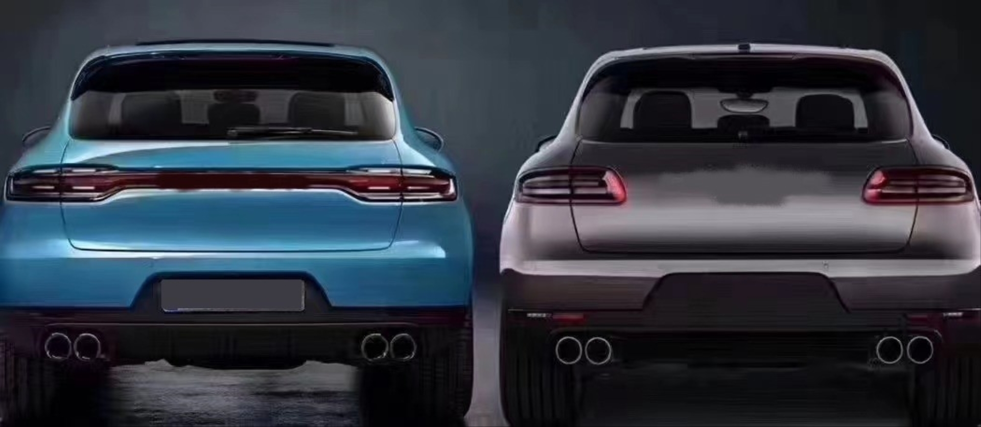 Porsche Macan 2014-2018 Uyumlu Bagaj Kapağı ve LED Stop - Kırmızı 2