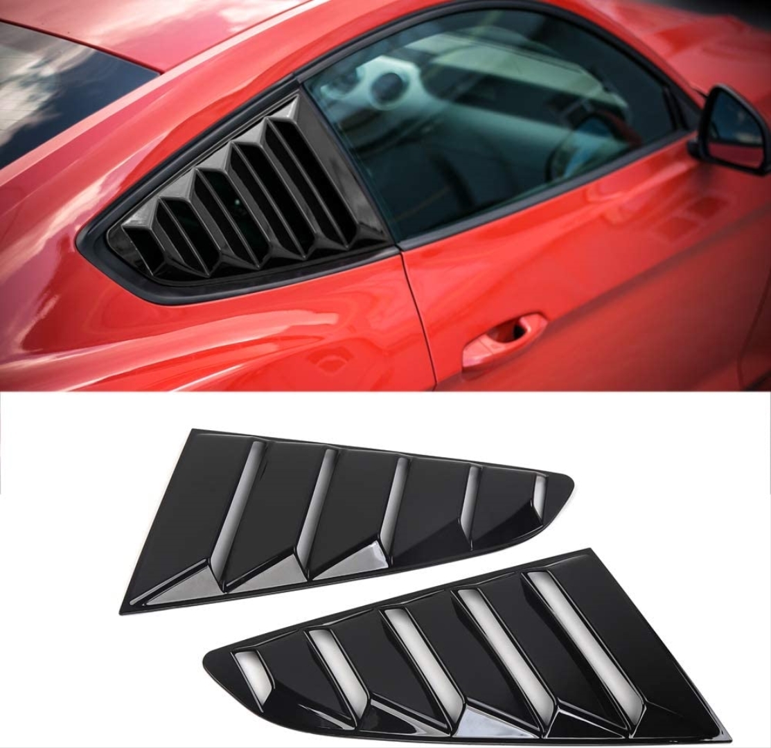 Mustang İçin Uyumlu 2015-2020 Kelebek Cam Kaplama - Piano Black 4