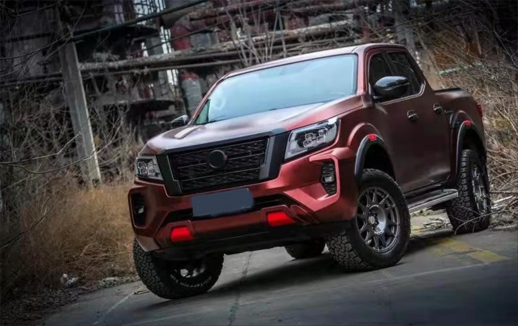 Nissan Navara NP300 2015+ için Uyumlu 2022 Facelift Body Kit (LED Farlı Model İçin) 4