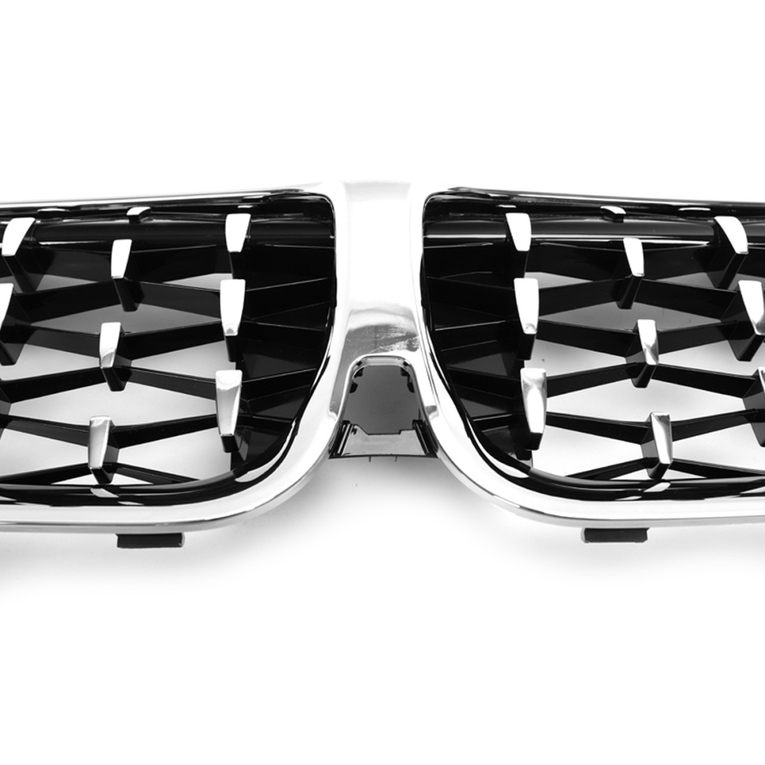 BMW 3 Serisi G20 (2019+) Uyumlu Diamond Panjur (Böbrek) - Krom Çerçeve 4