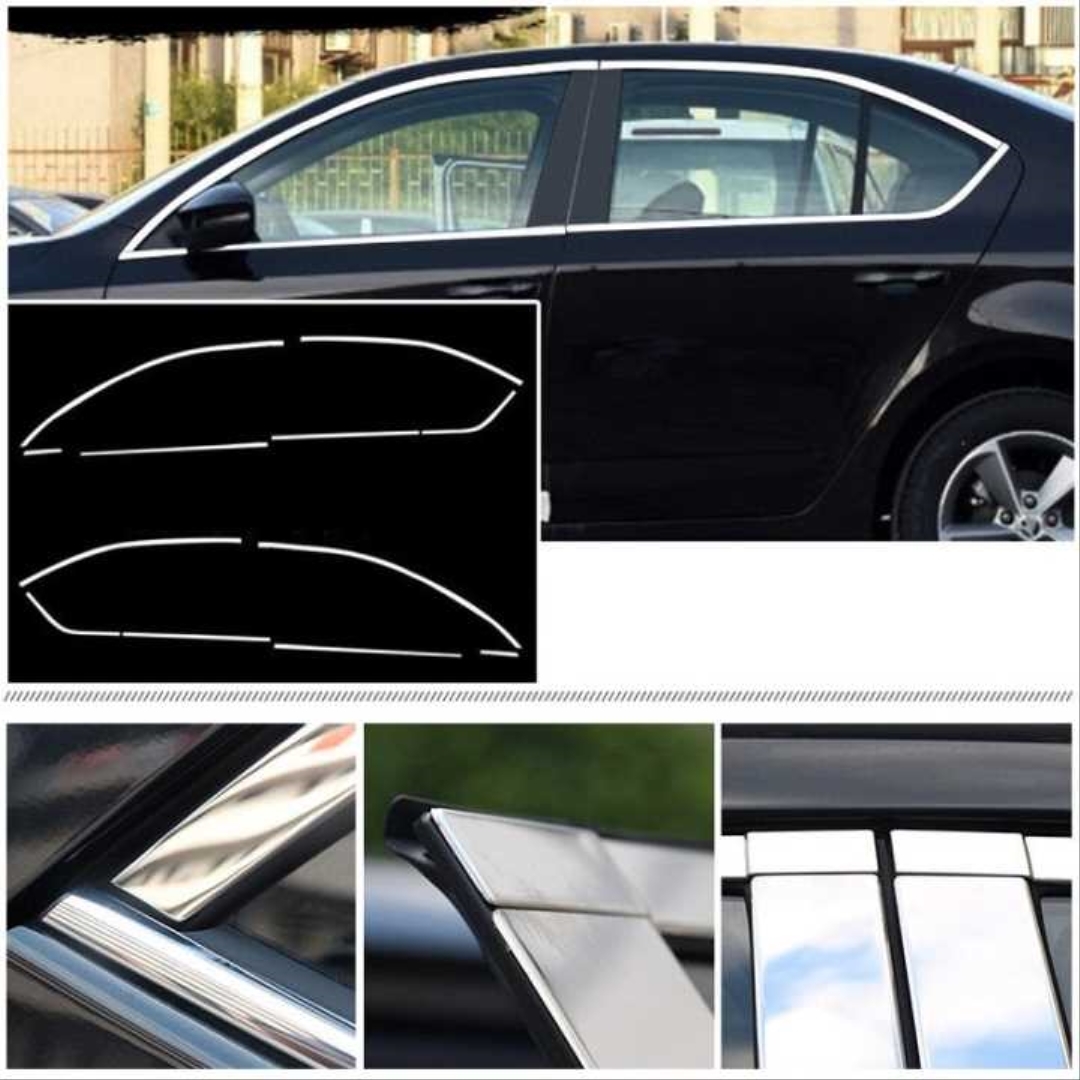 Skoda Octavia 2013-2019 İçin Uyumlu Cam Çıtası Nikelaj 3