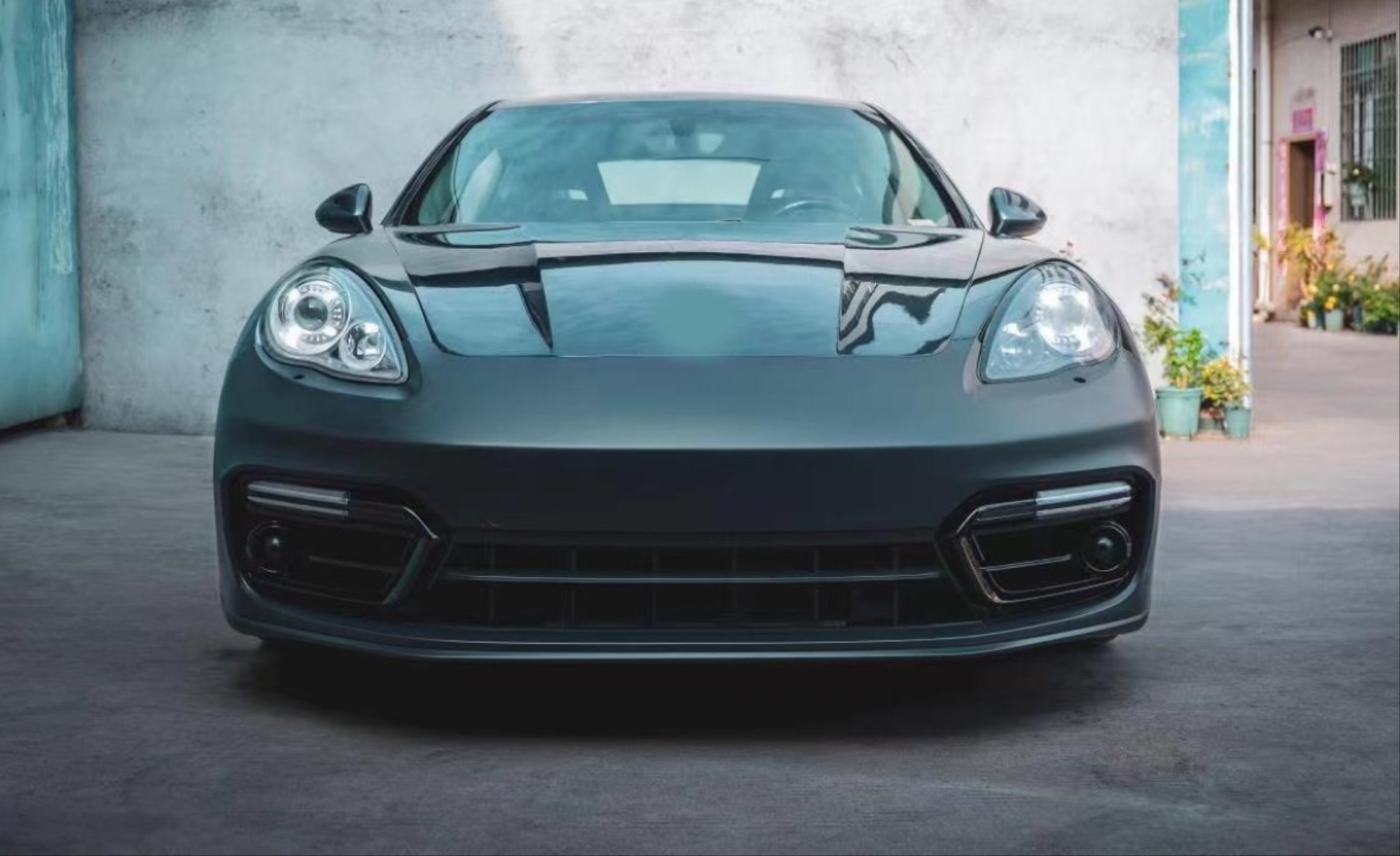 Porsche Panamera 2011-2013 için Uyumlu Facelift 2017+ Yükseltme için Uyumlu Ön Tampon Set 5