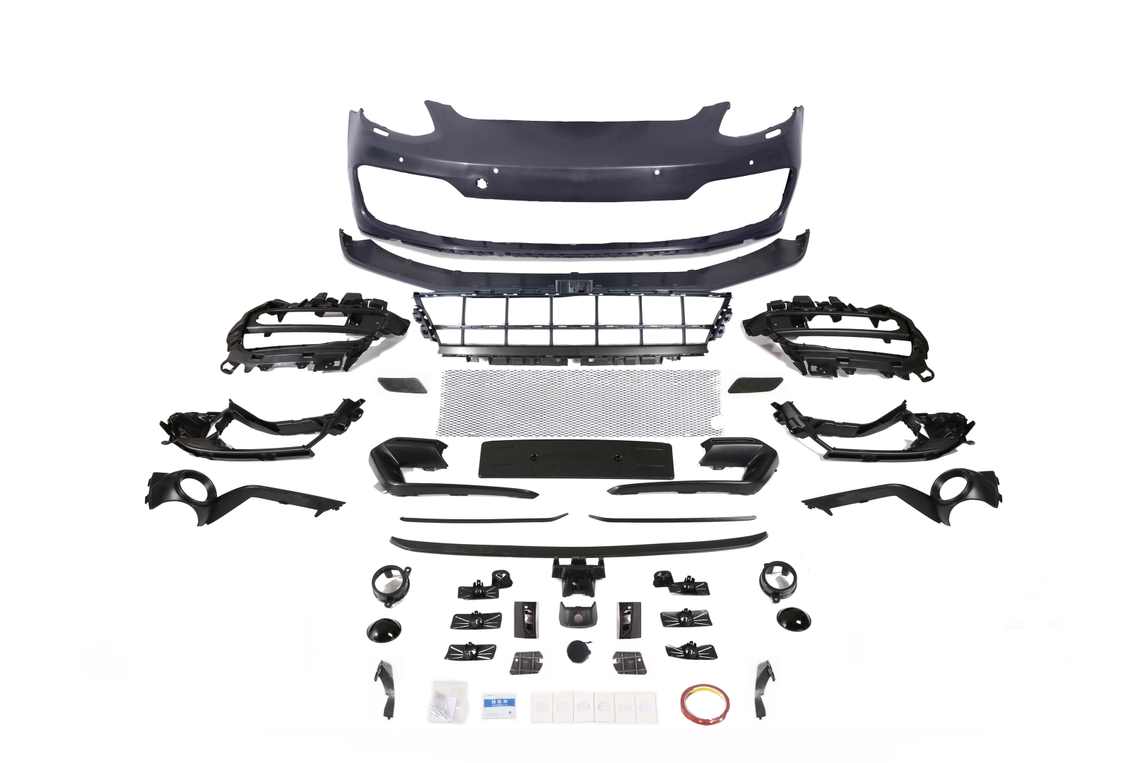 Porsche Panamera 2014-2016 için Full Facelift 2018 GTS Body Kit (Farlar Dahil) 2