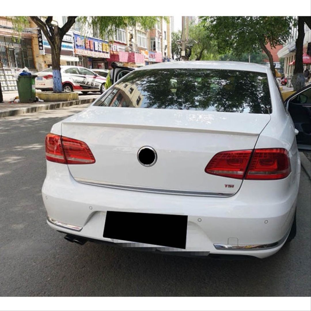 Volkswagen Passat B7 için Uyumlu Spoiler - Piano Black (Parlak Siyah) 4