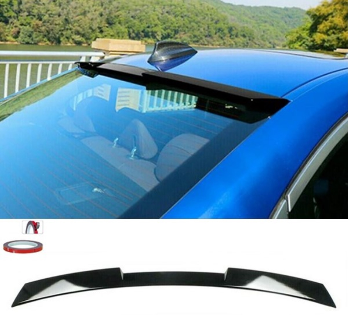 BMW 3 Serisi G20 2019+ Uyumlu Cam Üstü Spoiler - Piano Black (Parlak Siyah) 3
