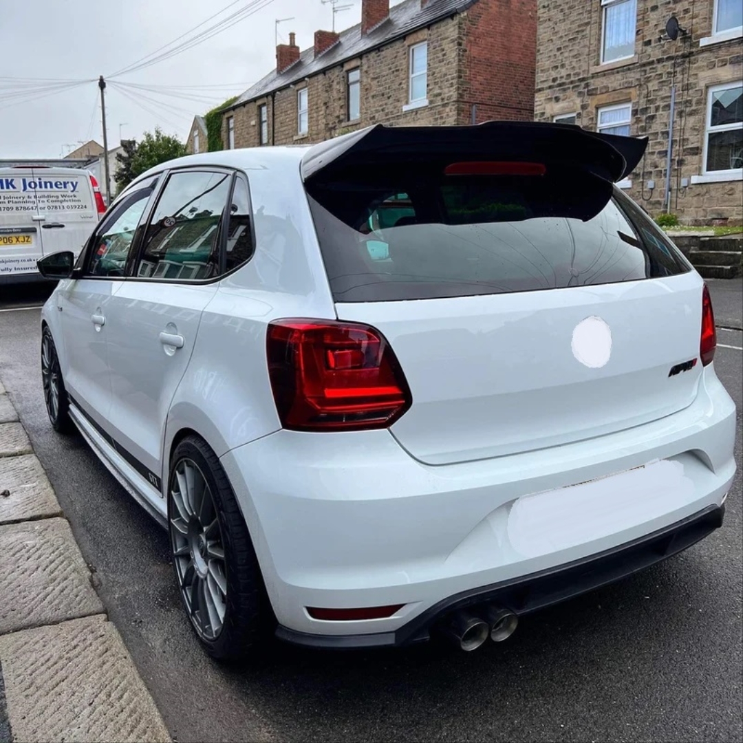 Volkswagen Polo 2010-2017 İçin Yarasa Spoiler - Piano Black 4