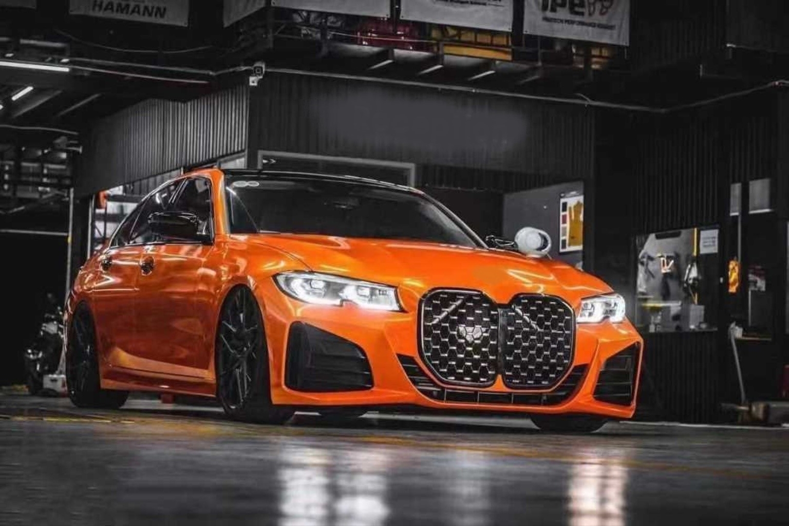 BMW 3 Serisi G20 2019+ için Uyumlu G22 Dönüşüm Ön Tampon & Panjur Seti 2