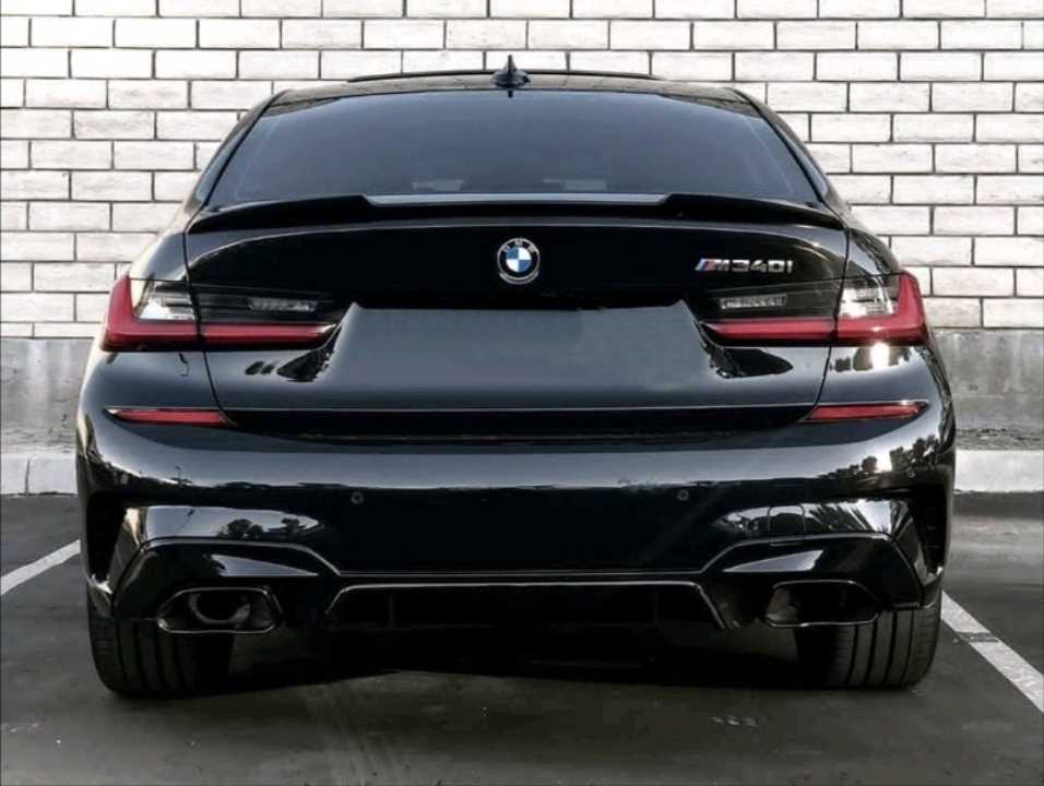 BMW 3 Serisi G20 (2019+) için Uyumlu M4 Görünüm Spoiler - Piano Black (Parlak Siyah) 3