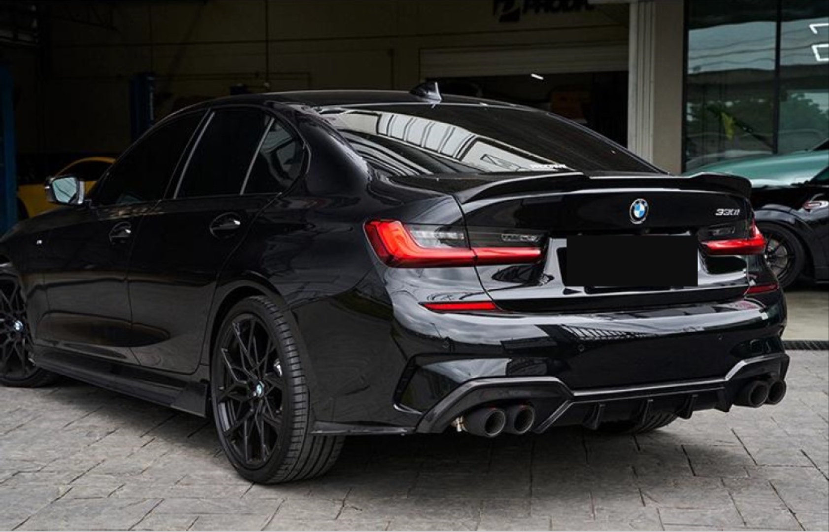 BMW 3 Serisi G20 (2019+) için Uyumlu M4 Görünüm Spoiler - Piano Black (Parlak Siyah) 4