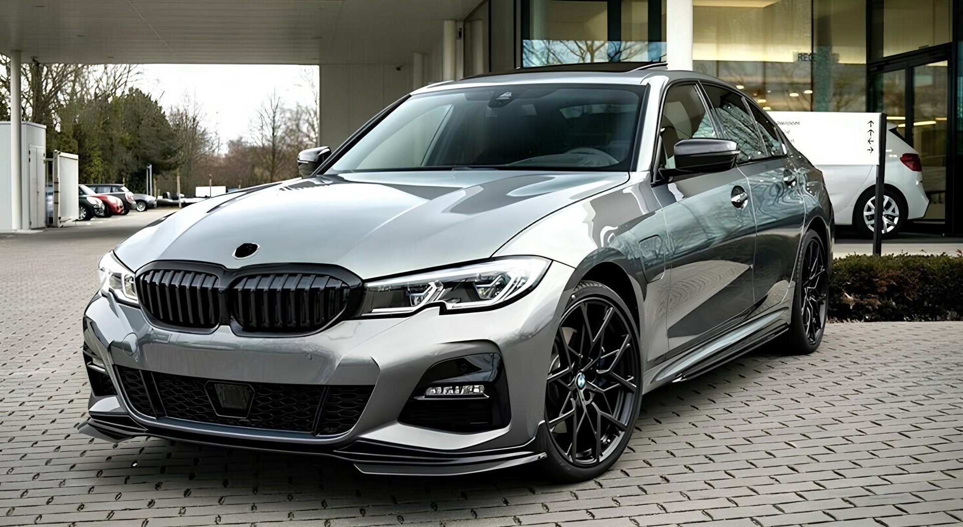 BMW 3 Serisi G20 2019-2021 Uyumlu Ön Lip M Sport Piano Black 2