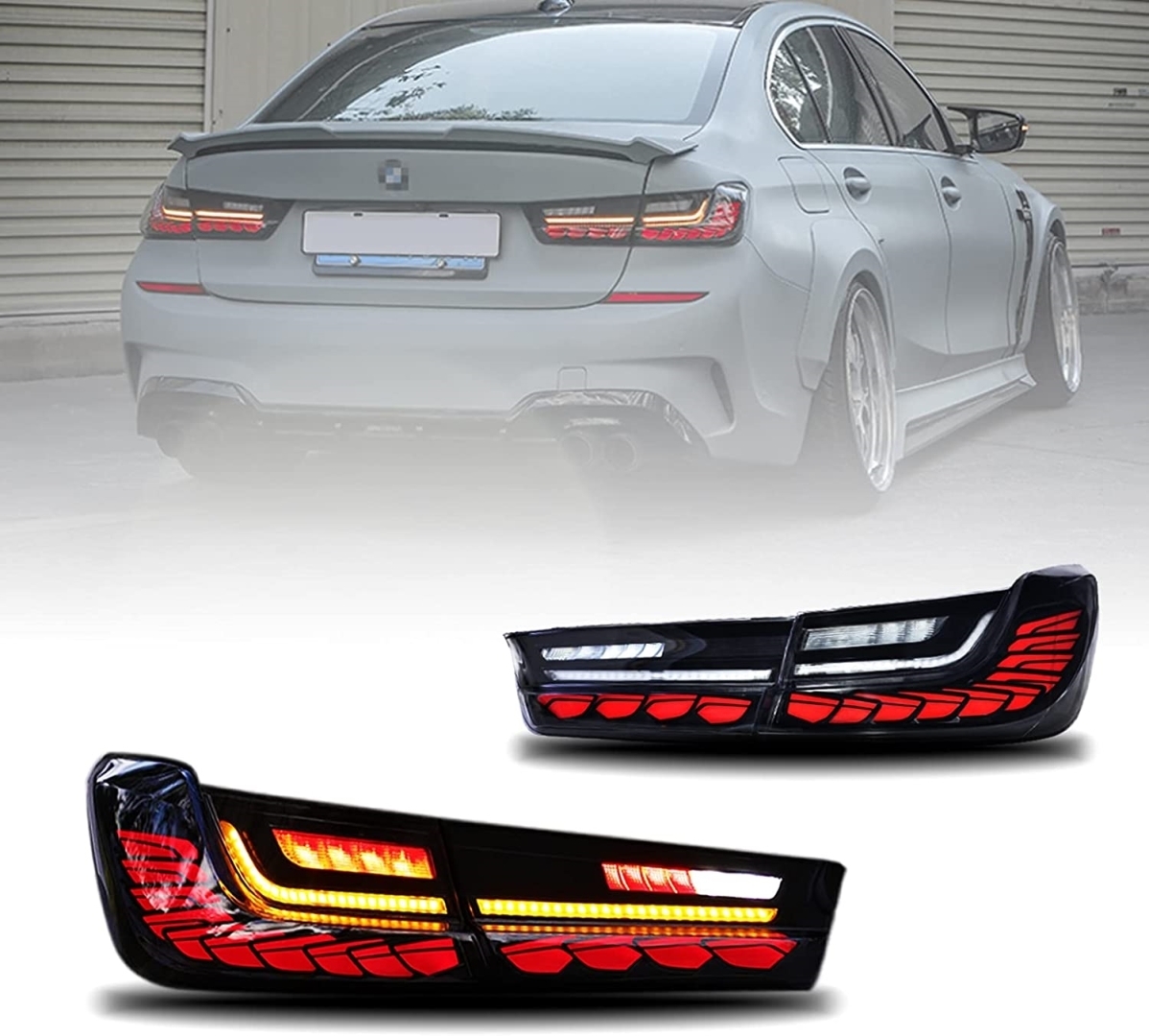 BMW 3 Serisi G20 Uyumlu Dragon LED Stop - Smoke 4