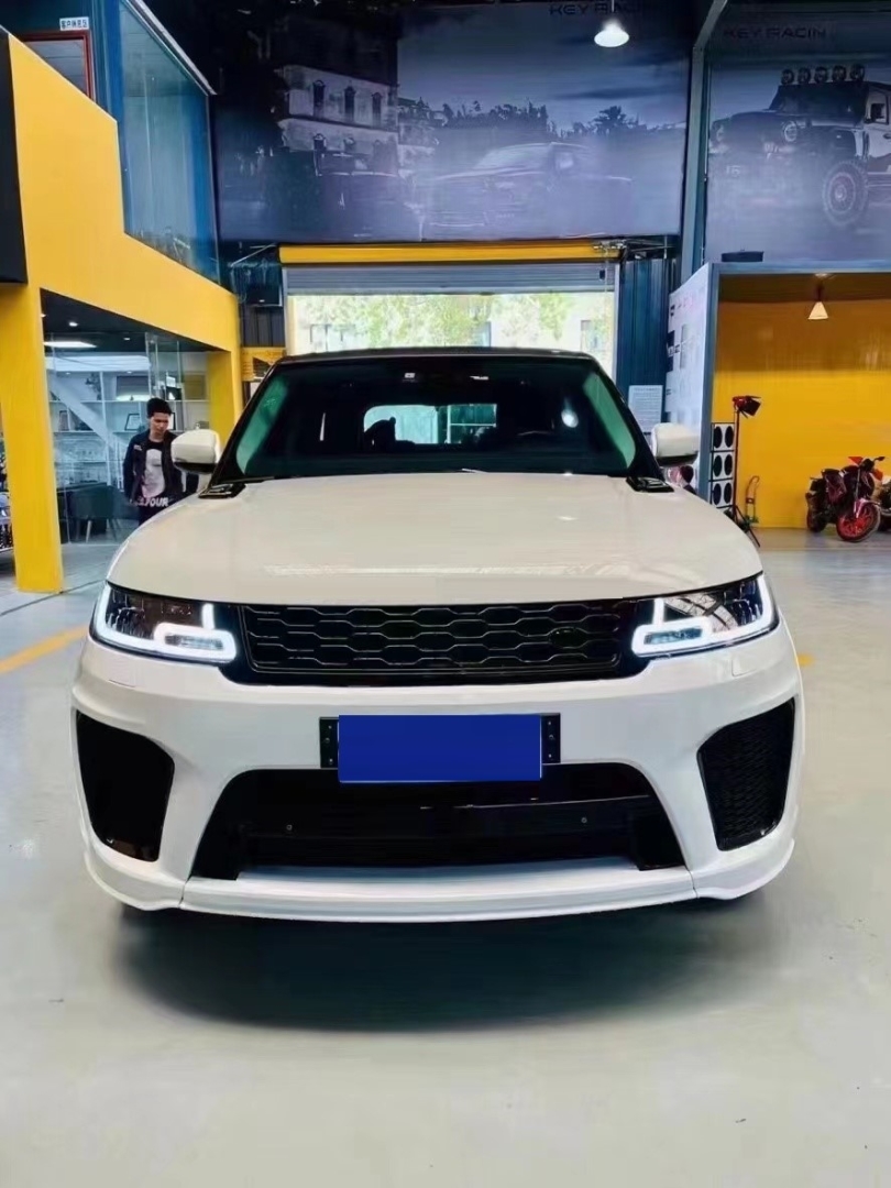 Range Rover Sport 2014-2017 için 2018+ SVR Facelift Body Kit (4 Lens Far ve LED Stop Dahil) 2