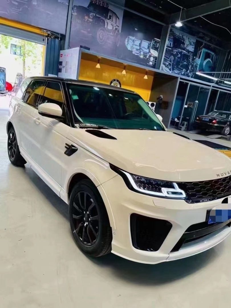 Range Rover Sport 2014-2017 için 2018+ SVR Facelift Body Kit (4 Lens Far ve LED Stop Dahil) 3