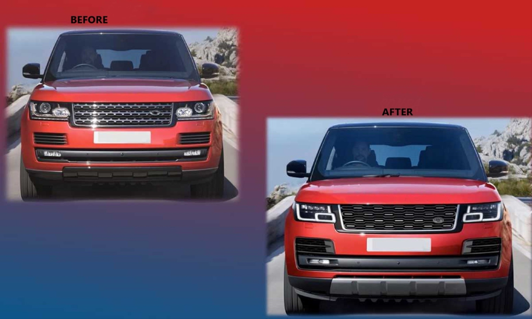 Range Rover Vogue 2013-2017 için Facelift 2018+ Body Kit (L405 Makyajlama) 5