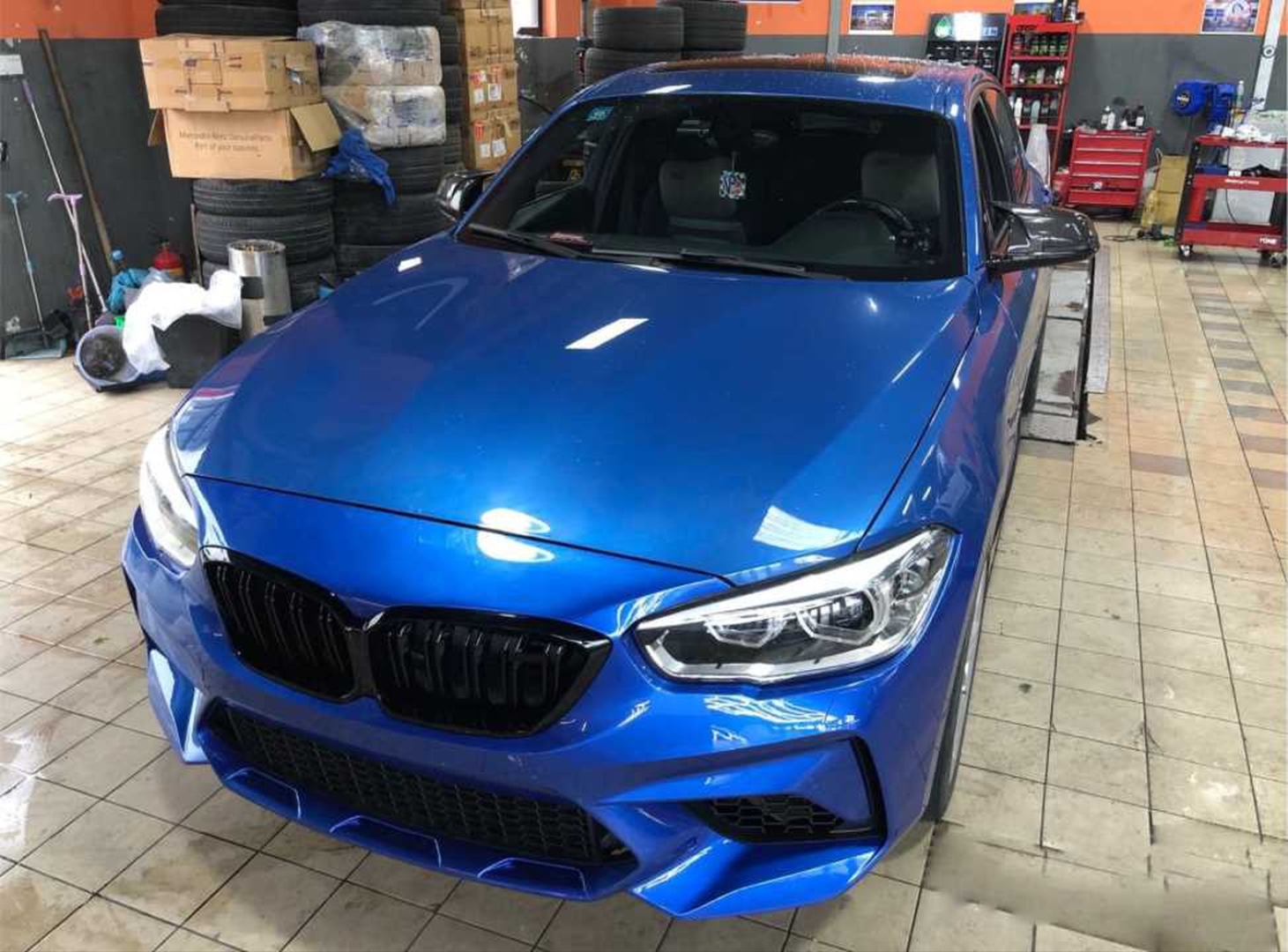 BMW 1 Serisi F20 2015-2018 Uyumlu LCI M2C Ön Tampon Panjur Seti 2