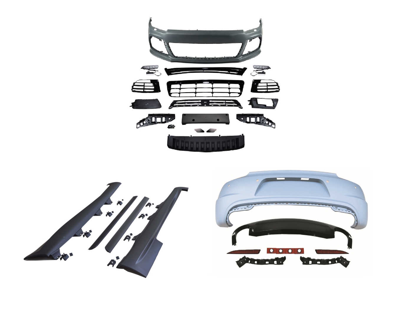 Volkswagen Scirocco 2009-2014 İçin Uyumlu R Body Kit 3