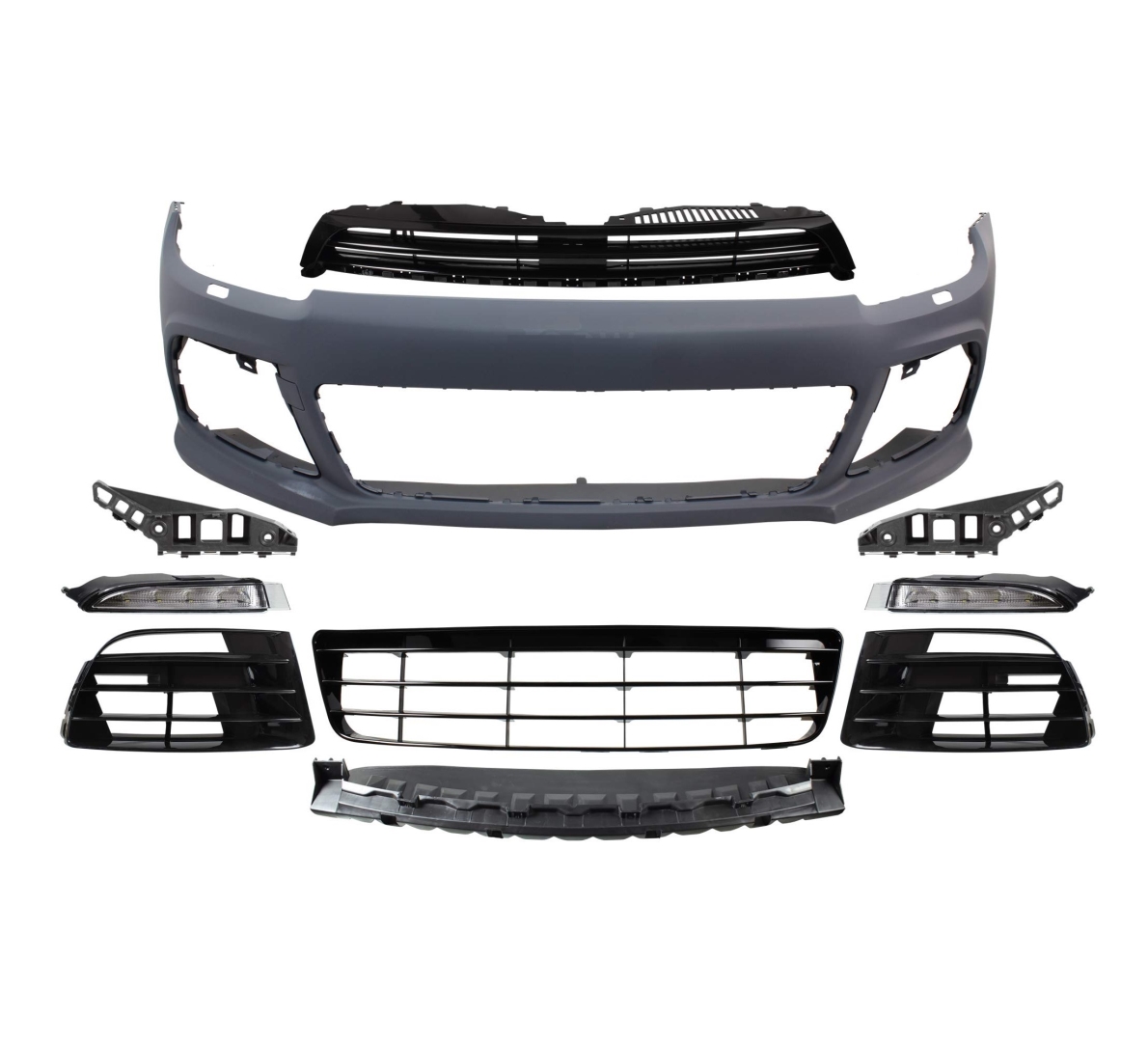 Volkswagen Scirocco 2009-2017 İçin Uyumlu Ön Tampon + Panjur 2