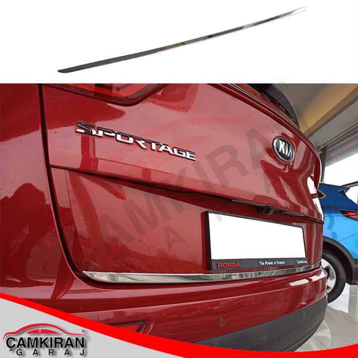 Kia Sportage 2016-2019 için Uyumlu Bagaj Kapağı Alt Çıtası Krom 3