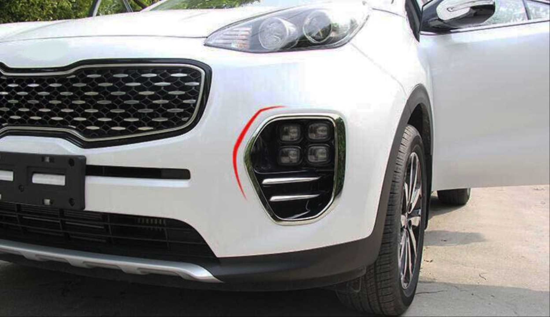 Kia Sportage 2016-2019 İçin Uyumlu Ön Sis Kaplaması Büyük Model Nikelaj 2