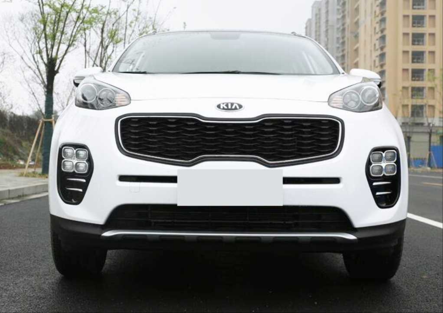 Kia Sportage 2016-2019 İçin Uyumlu Ön Sis Kaplaması Küçük (Kare) Nikelaj 4