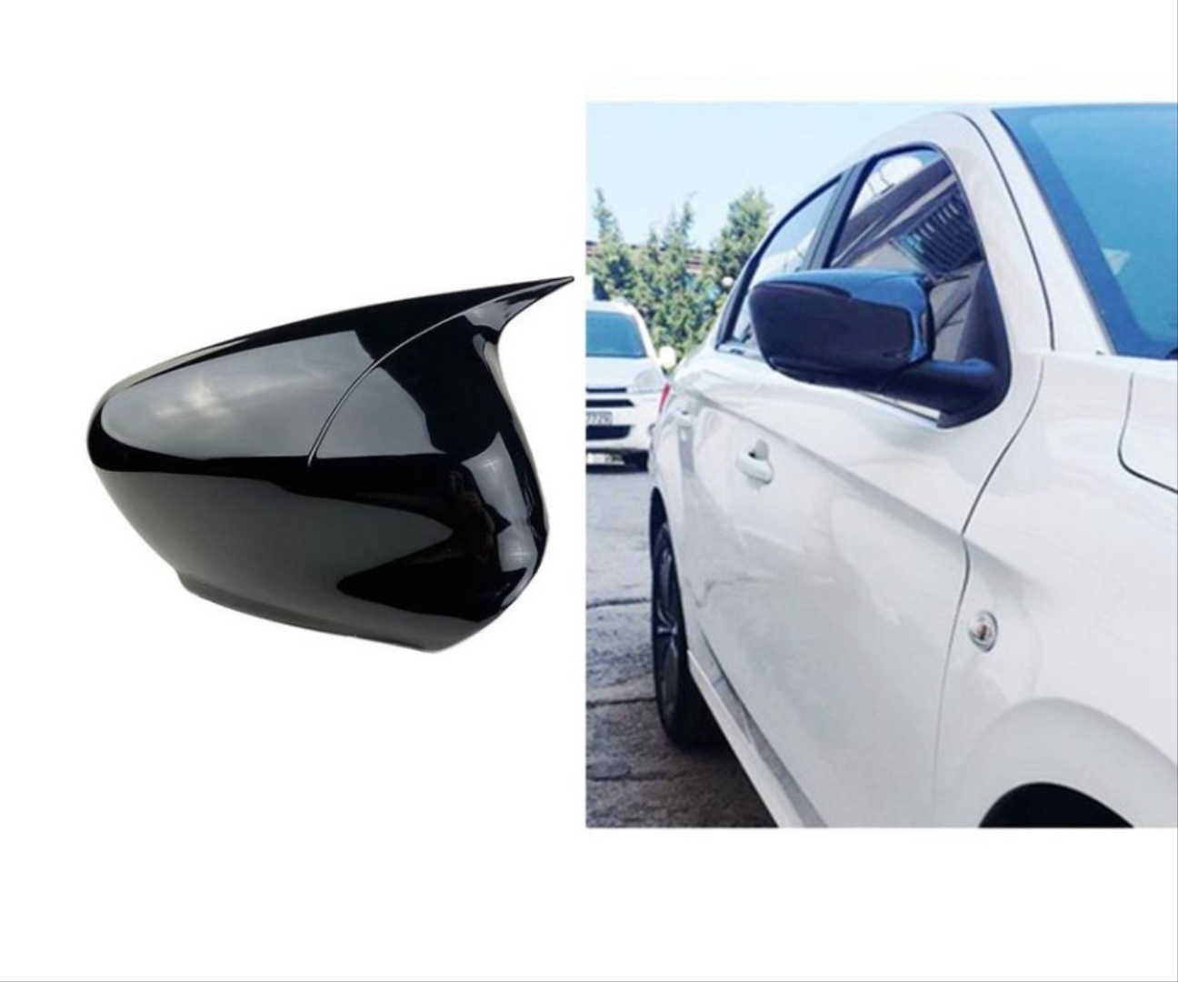 Honda Civic 2013+ İçin Uyumlu Yarasa Ayna Kapağı 4