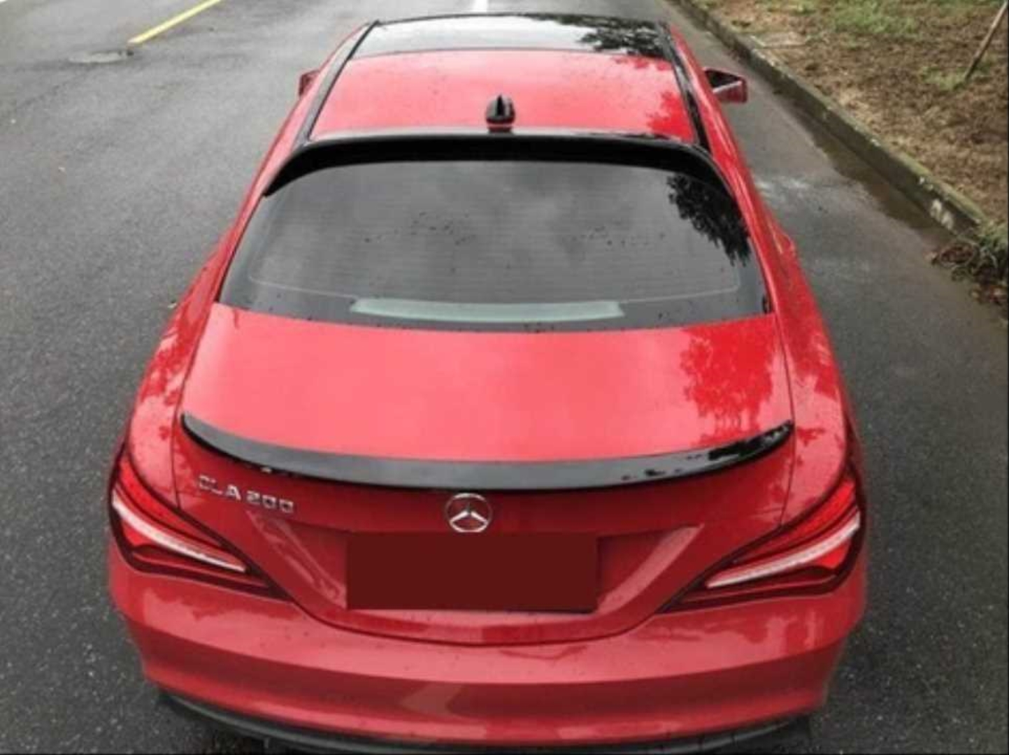 W117 CLA 2013-2019 İçin Uyumlu Spoiler - Piano Black (Parlak Siyah) 4