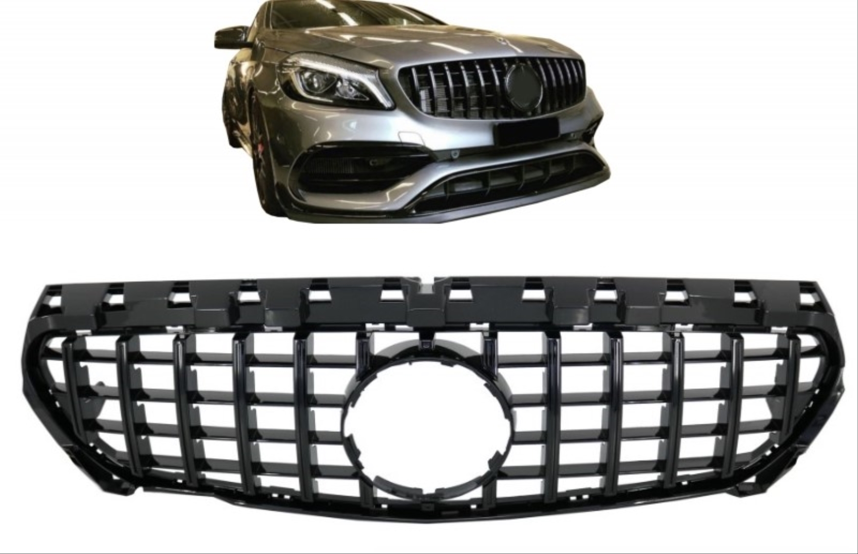 Mercedes-Benz CLA (W117) 2013-2015 için Uyumlu GTR Panjur - Siyah 4