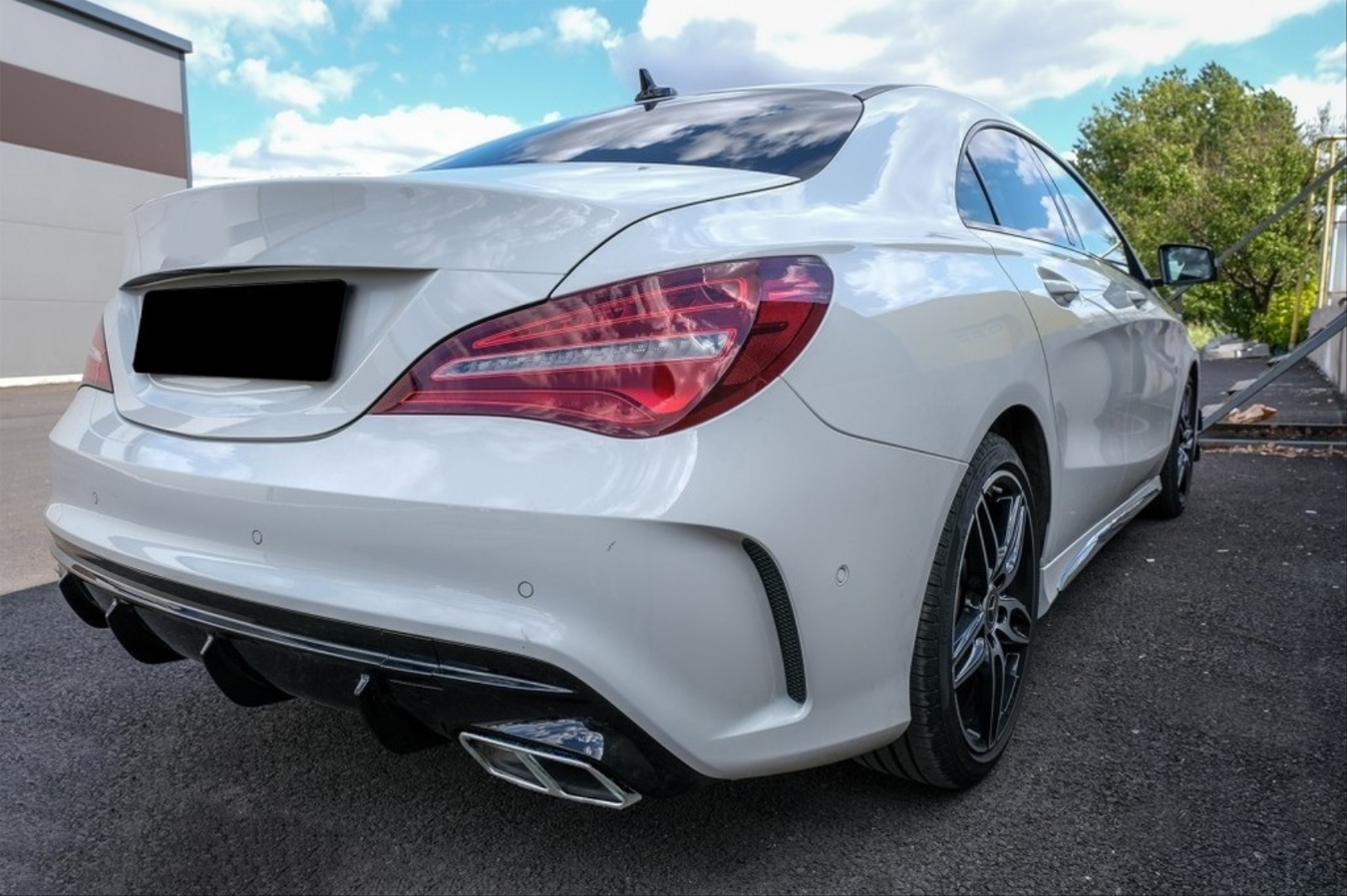 Mercedes-Benz CLA 45 İçin Uyumlu Difüzör & Egzoz Seti (2016-2019) - Siyah 5