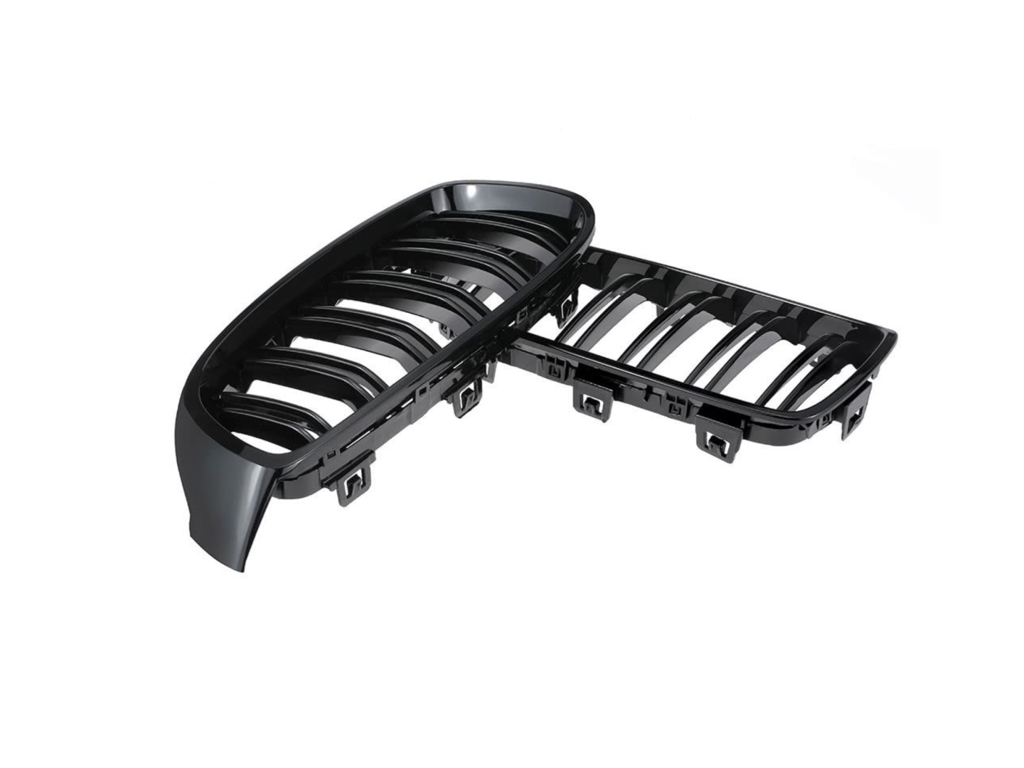 BMW 4 Serisi F32 (2013-2019) M4 Panjur (Çift Çizgi Böbrek) Piano Black 2