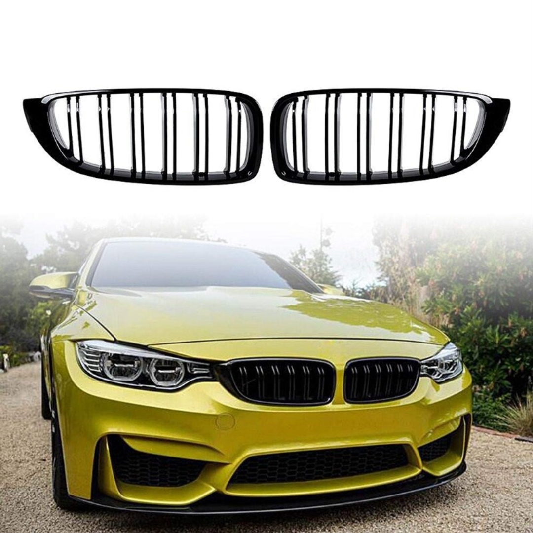 BMW 4 Serisi F32 (2013-2019) M4 Panjur (Çift Çizgi Böbrek) Piano Black 5
