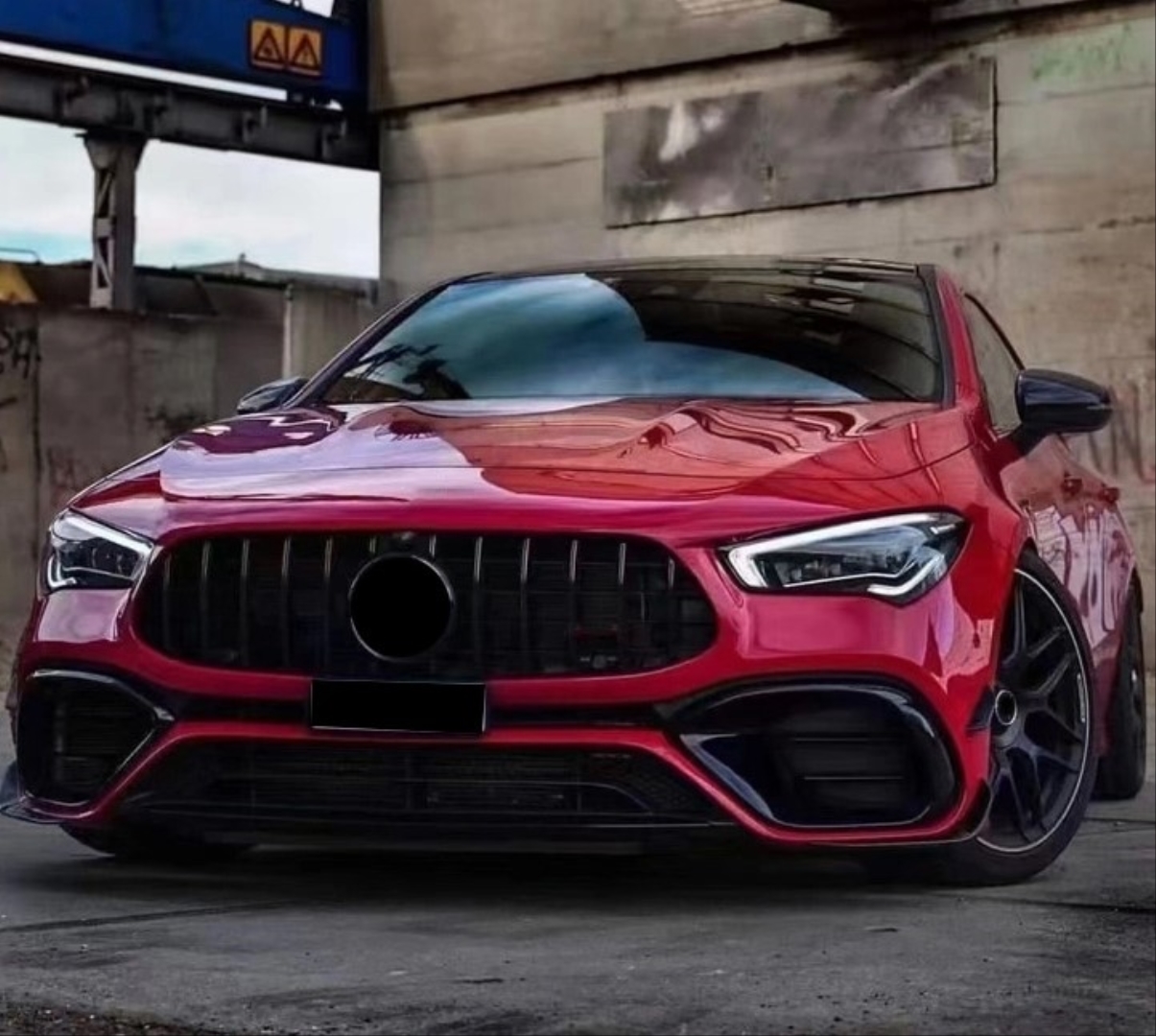 Mercedes-Benz CLA 45 Görünüm Full Body Kit (Ön Tampon, Panjur, Difüzör, Egzoz) 4