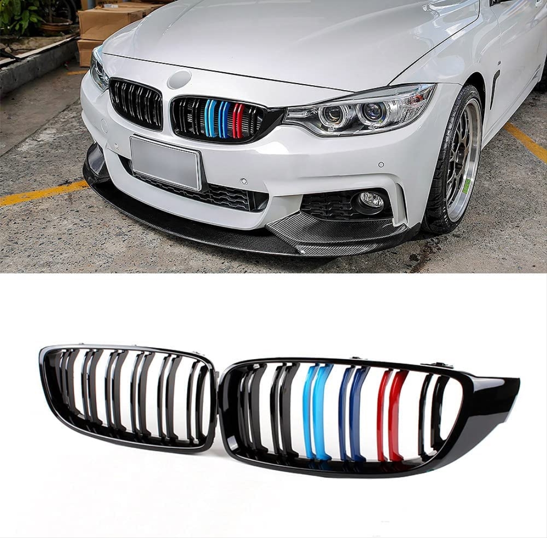 BMW 4 Serisi F32 (2013-2019) Uyumlu M Renk Görünüm Bobrek (Çift Çizgi Panjur) 4