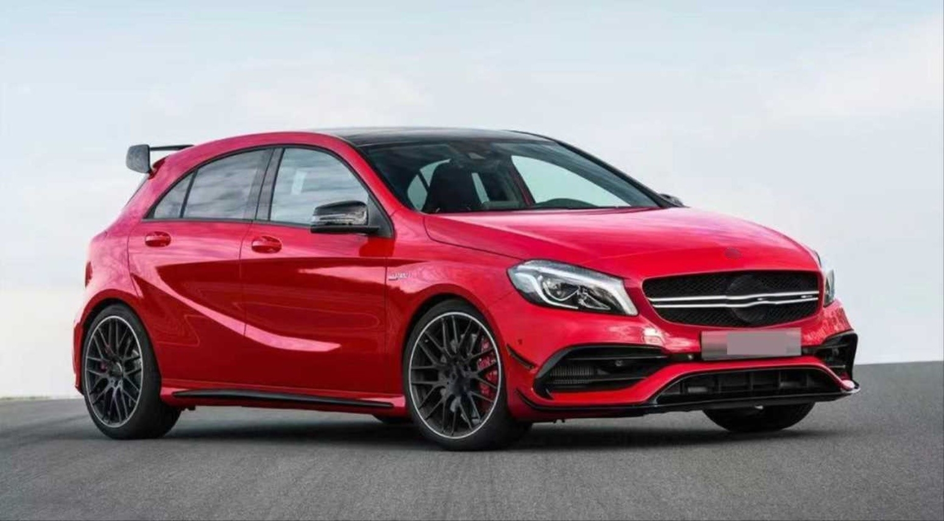 W176 A Serisi için Uyumlu A45 AMG Görünüm Full Body Kit 3