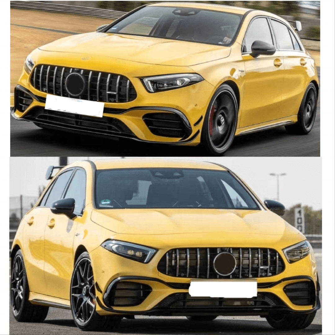 Mercedes-Benz A Serisi W177 (2019+) için Uyumlu A45 Ön Tampon Panjur Seti 2