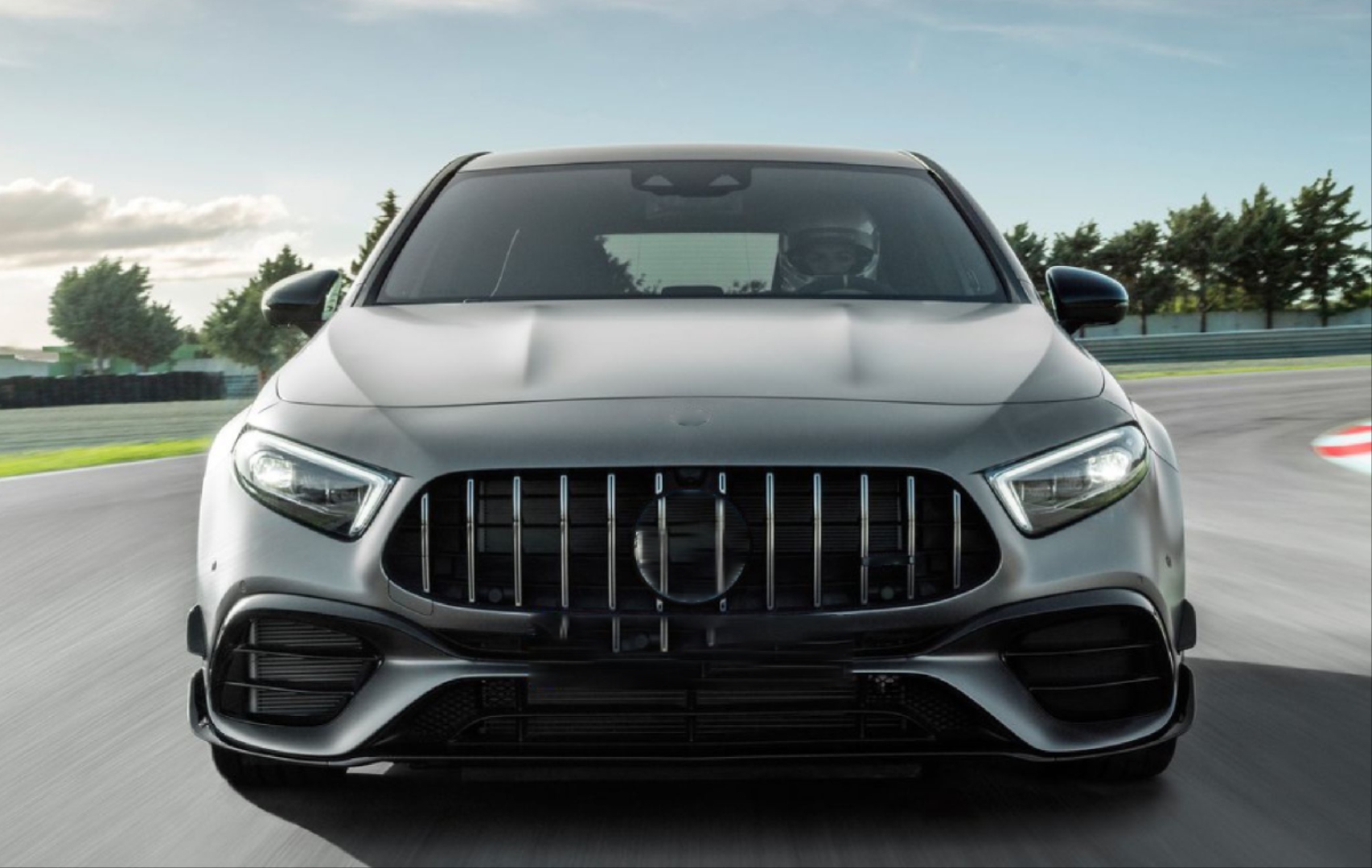 Mercedes-Benz A Serisi W177 (2019+) için Uyumlu A45 Ön Tampon Panjur Seti 3