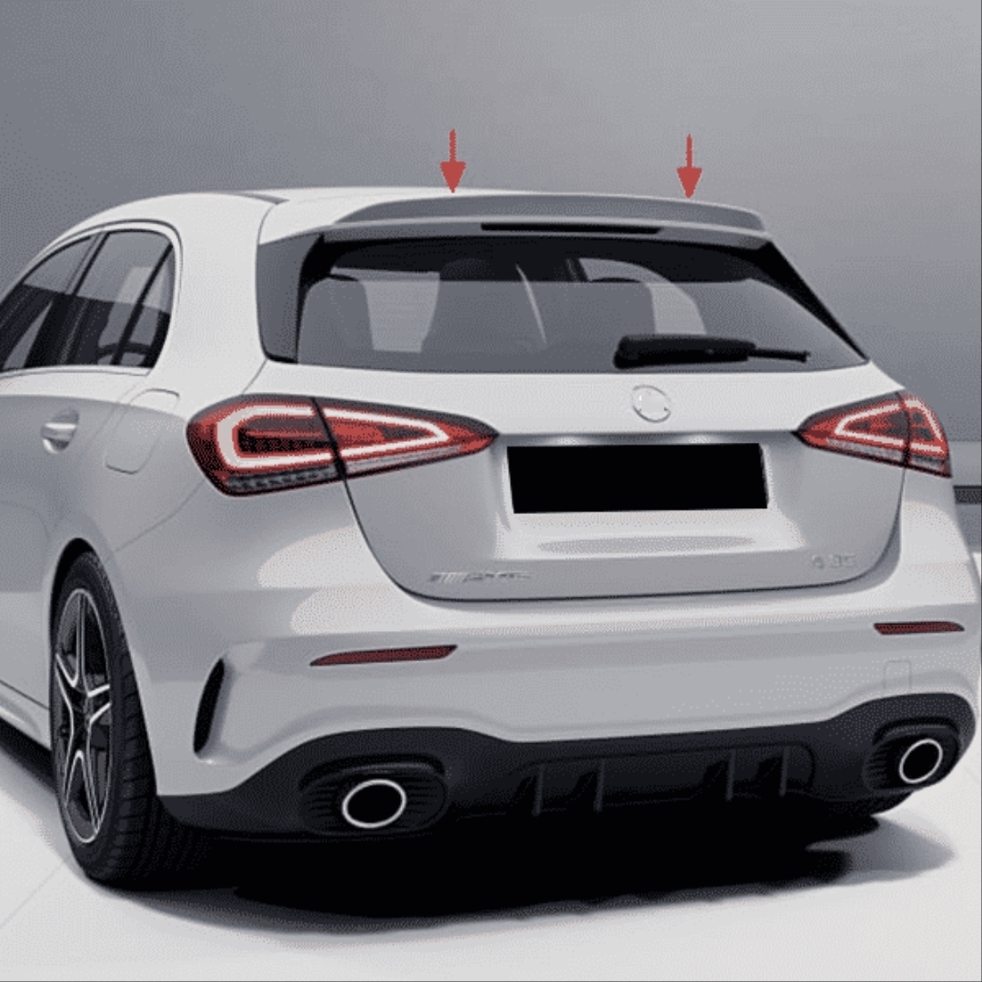 W177 A Serisi HB İçin Uyumlu A35 Spoiler - Piano Black (Parlak Siyah) 4